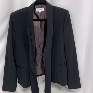 Calvin Klein Black Blazer with tie and two buttons size 10